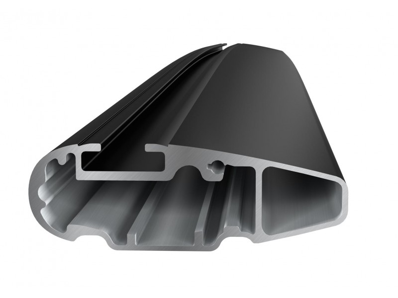 Багажник на водостоки Thule Wingbar Black (15см) для Lada 2108; 2109; 21099; 2115 (mkI) 1984-2014 (TH 960B-9512)